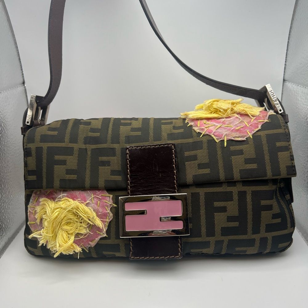 Fendi Zucca Floral Baguette - Picture 2 of 11